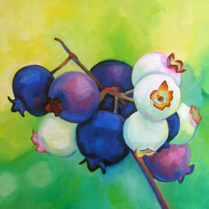 Blue Berries - Oil on Canvas